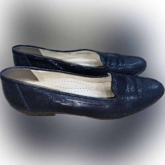 Vintage Bally Isabel Styleflex Black Shimmer Sequence Flats 6M - Picture 1 of 5